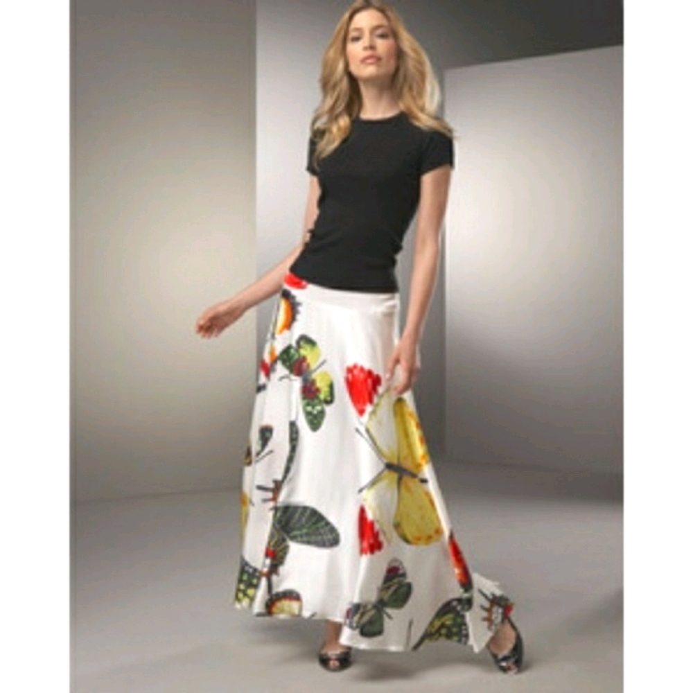 Neiman Marcus Silk butterfly skirt